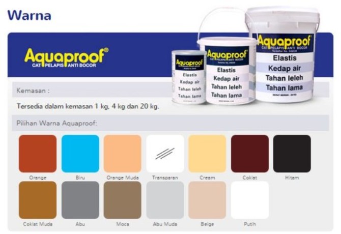 katalog warna aquaproof
