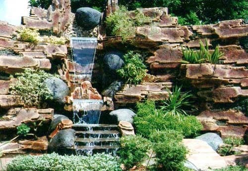 desain air terjun untuk taman