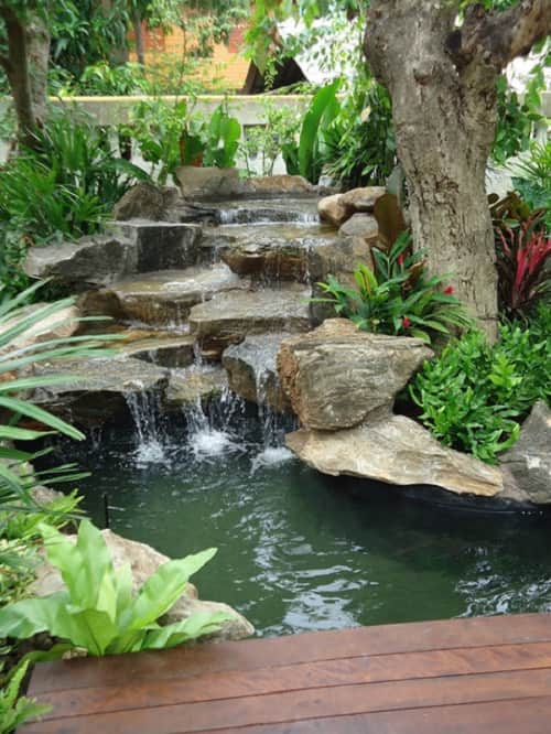 desain air terjun untuk taman