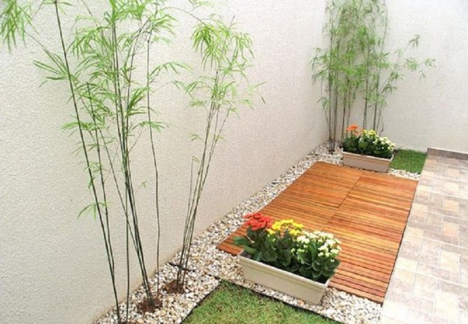 bambu untuk mempercantik taman minimalis